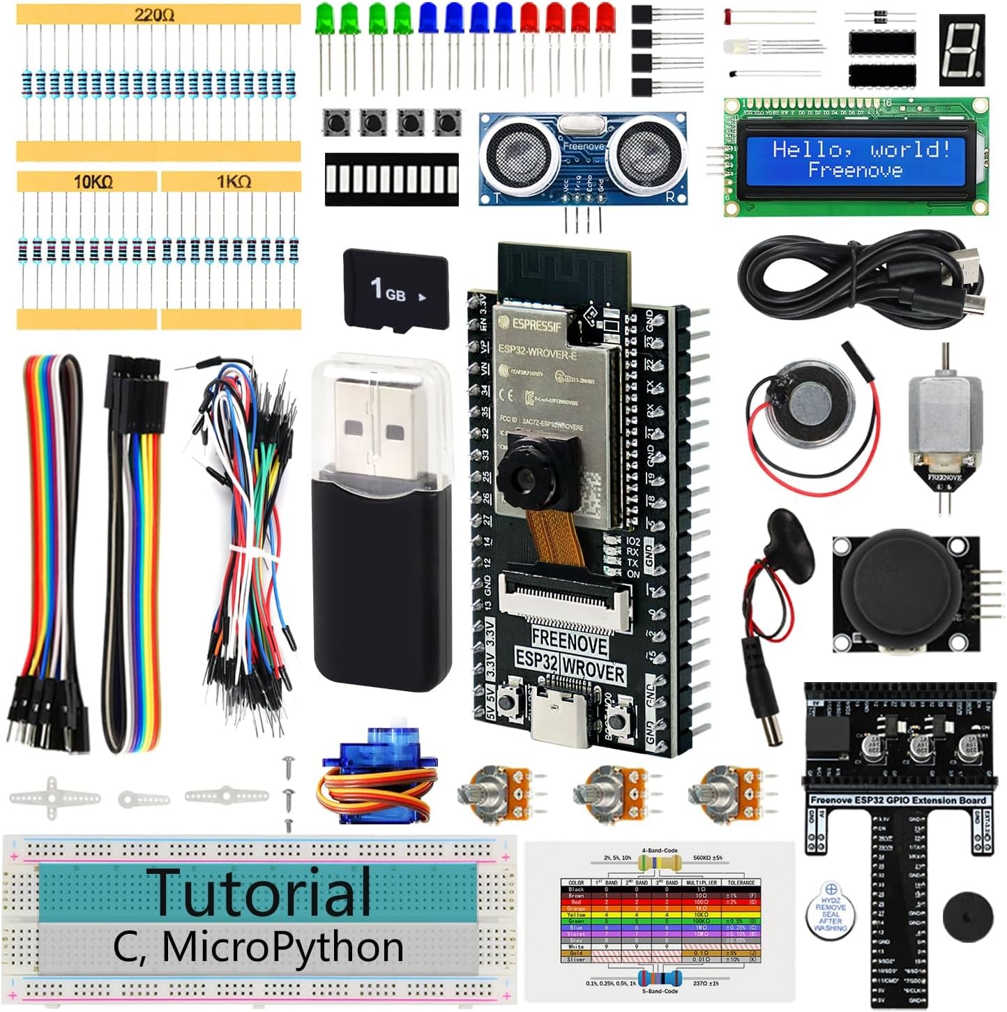 프리노브 ESP32 키트 개발 CAM 보드 슈퍼 스타터 듀얼 코어 32비트 240MHz 마이크로컨트롤러 온보드 카메라 WiFi+BT 522페이지 상세 튜토리얼 파이썬 C 코드 117,520원