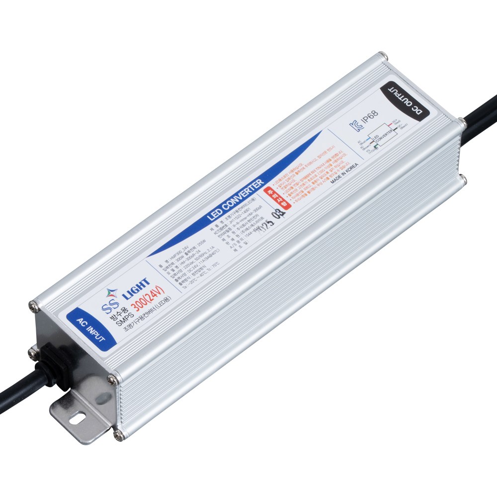 SSLIGHT 방수형 컨버터 SMPS 300W DC24V 안정기 HMP300(BSP300), 1개 31,180원
