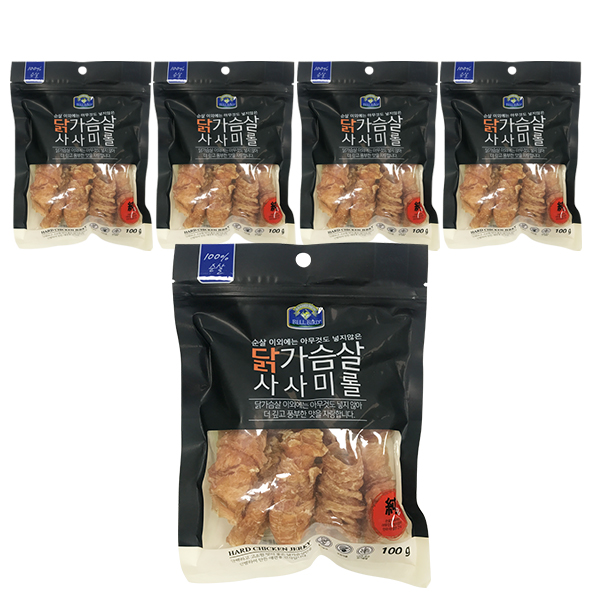 벨버드 사사미롤 강아지 간식, 닭가슴살, 100g, 5개 18,000원