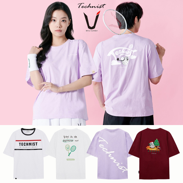 테크니스트 배드민턴 티셔츠 반팔 상의 코튼라이크 오버핏 27,000원