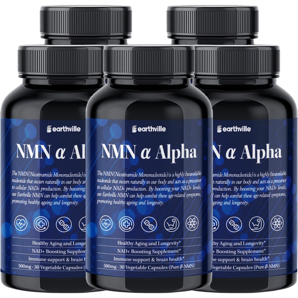 어스빌 NMN 고순도99.9% NR NAD+ 부스터 500mg 엔엠엔 효능, 5개, 30정 176,200원