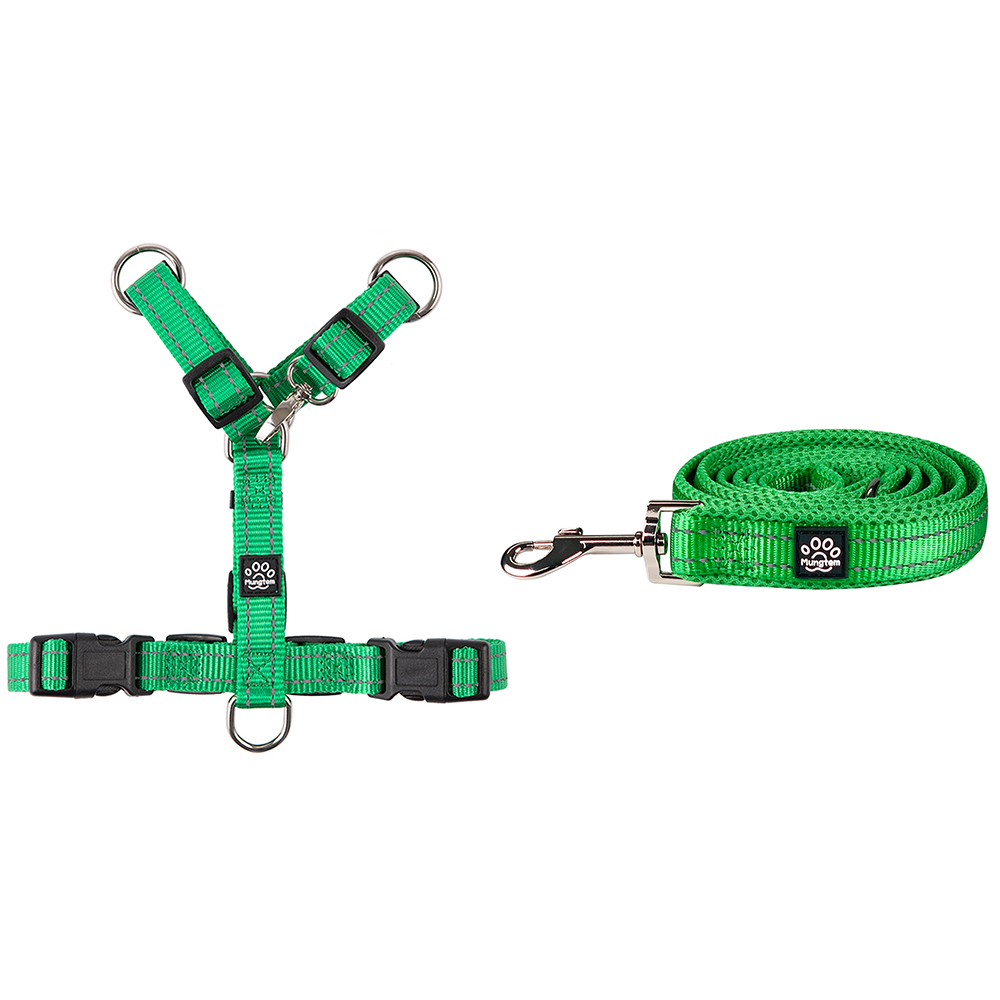 멍템 강아지 H형 하네스 + 메쉬 리드줄 세트 15,620원