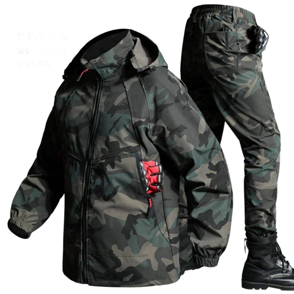 ANYOU 남성 춘추 카모플라쥬 작업복세트 아웃도어 전술복 방수 방풍 등산복 아웃도어 트레이닝복 상하세트 35,900원