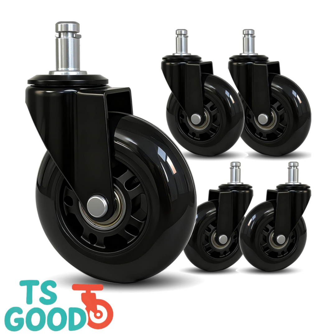 TS우리집상점 2.5인치 의자 바퀴 5개 세트 무소음 캐스터 ( 검은색 ) 12,500원