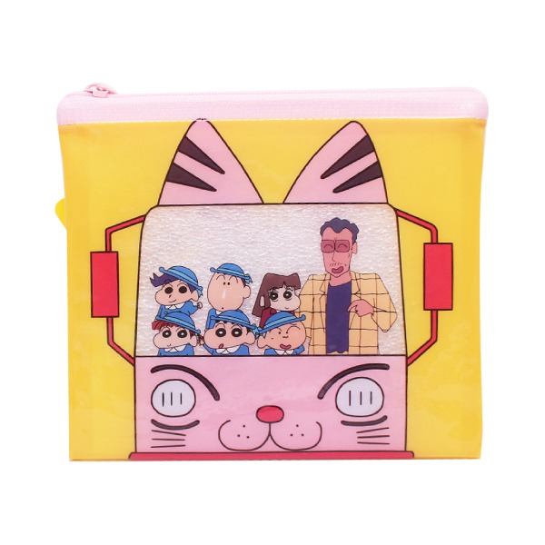 크레용신짱 짱구 유치원버스 PVC 플랫 파우치 일본정식수입 7,000원