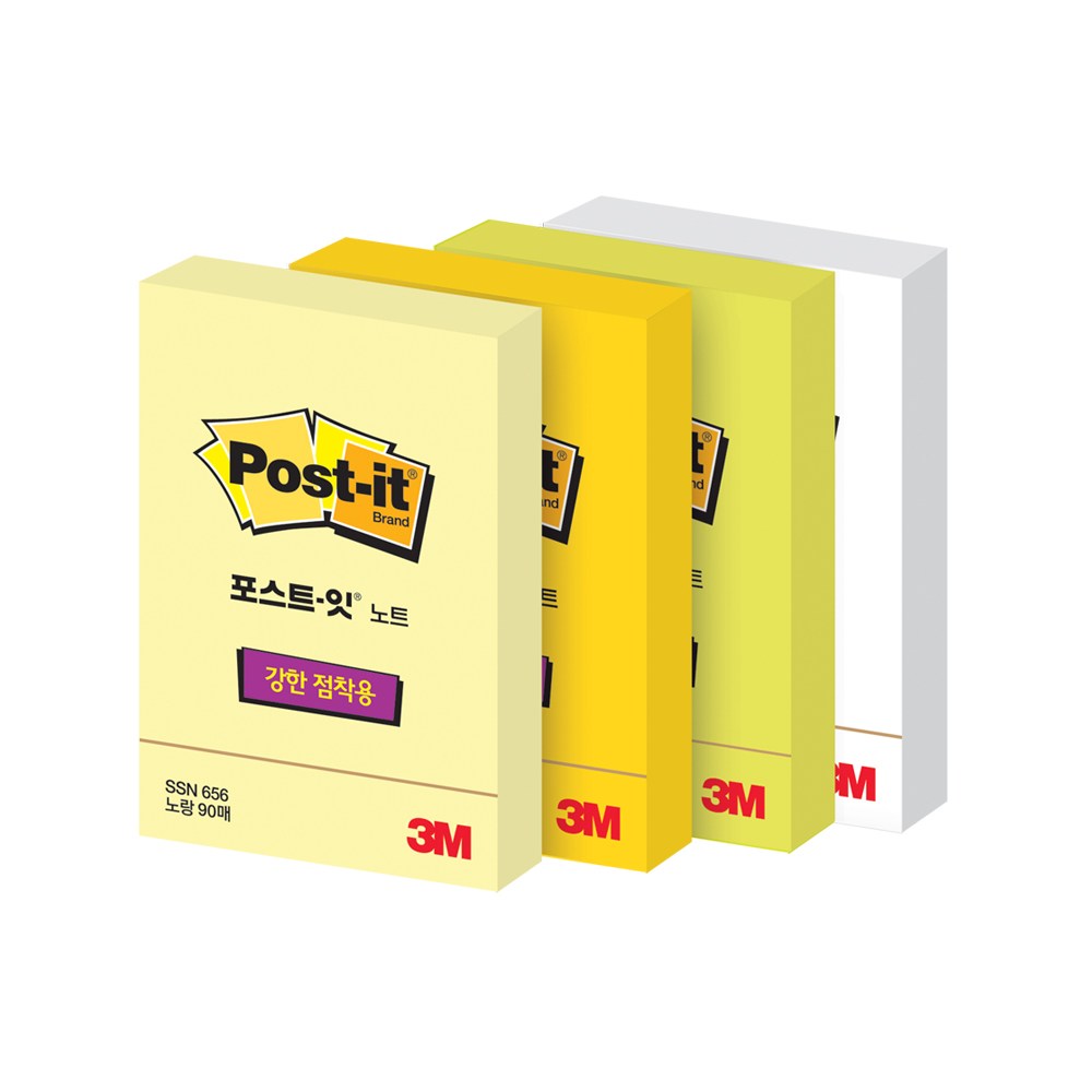 3M 포스트잇 강한점착용 SSN656 51x76mm 90매입, 그리움노랑 1,520원