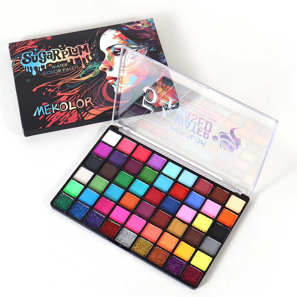 54색 수채화키트 메이크업 페이스페인팅 바디페인팅 분장 할로윈 크리스머스 파티용 무대용, 54색 25,800원