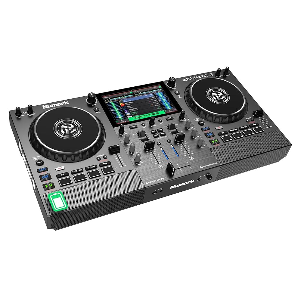 배터리가 있는 Numark Mixstream Pro Go 휴대용 DJ 컨트롤러, 스템 분리가 믹서, 스피커, WiFi 스트리밍, 터치스크린, 세라토 DJ와 함께 작동합니다 1,545,790원
