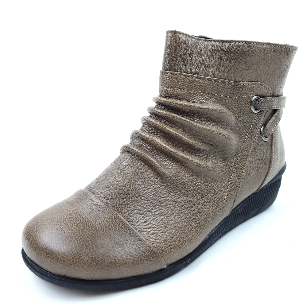 의정부수제화 소가죽 발편한 통굽 여성 봄 부츠 여자 앵글 앵클 수제 가죽 숏부츠 79,800원