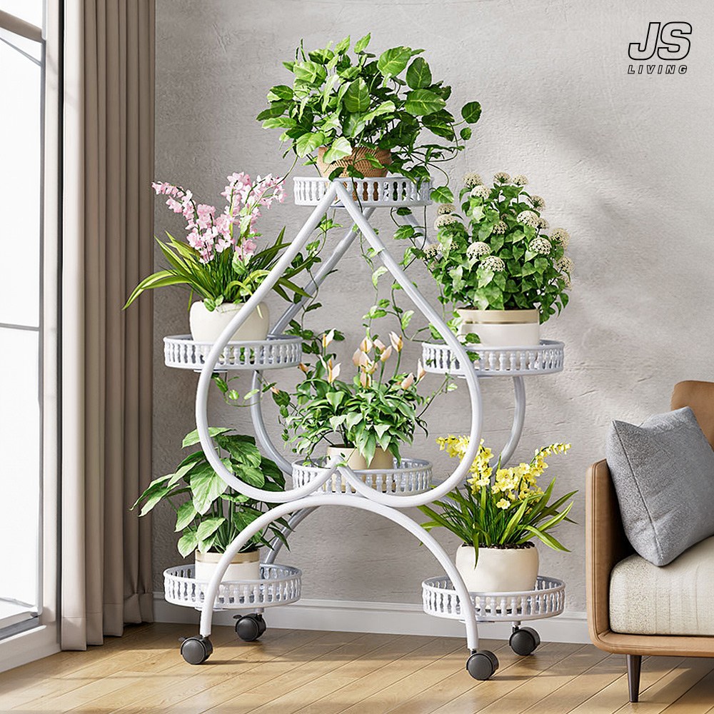 JS리빙 바퀴달린 이동식 화분 받침대 원형 베란다 다육이 정리대 4단 거실 인테리어 화분대 대형 테라스 옥상 식물 거치대 스탠드 진열대 선반 @JSLVIING-80807004JIN 40,800원