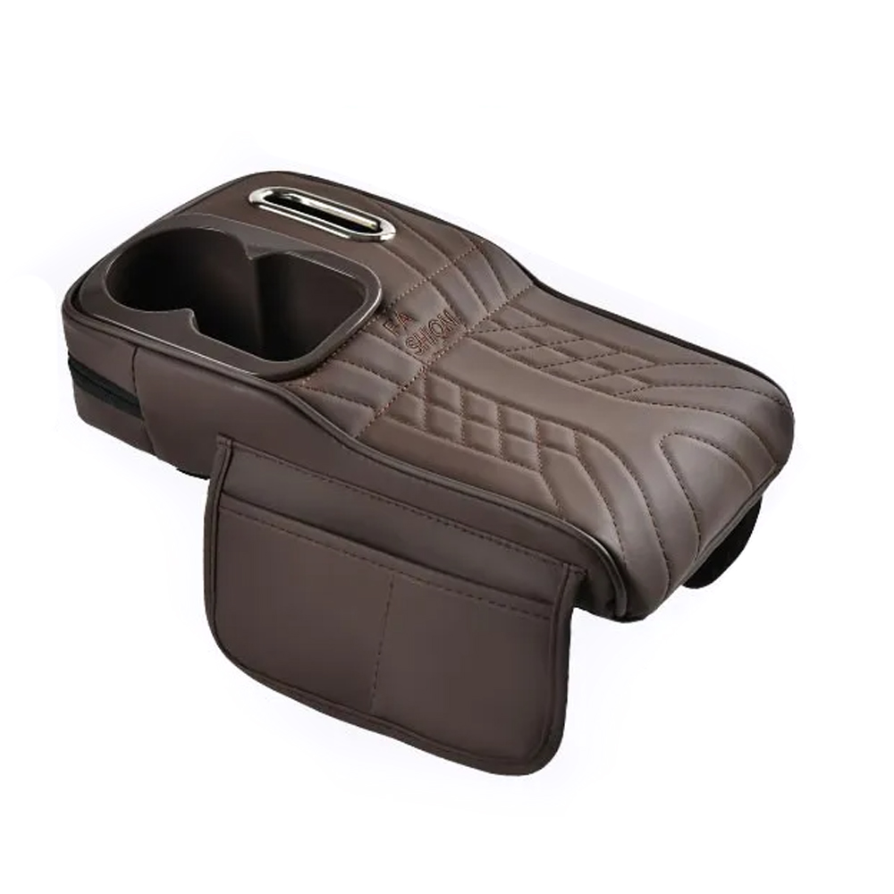 알테쉬 자동차 콘솔쿠션 팔걸이 쿠션 컵홀더 휴지 핸드폰 수납, 브라운, 1개 7,900원