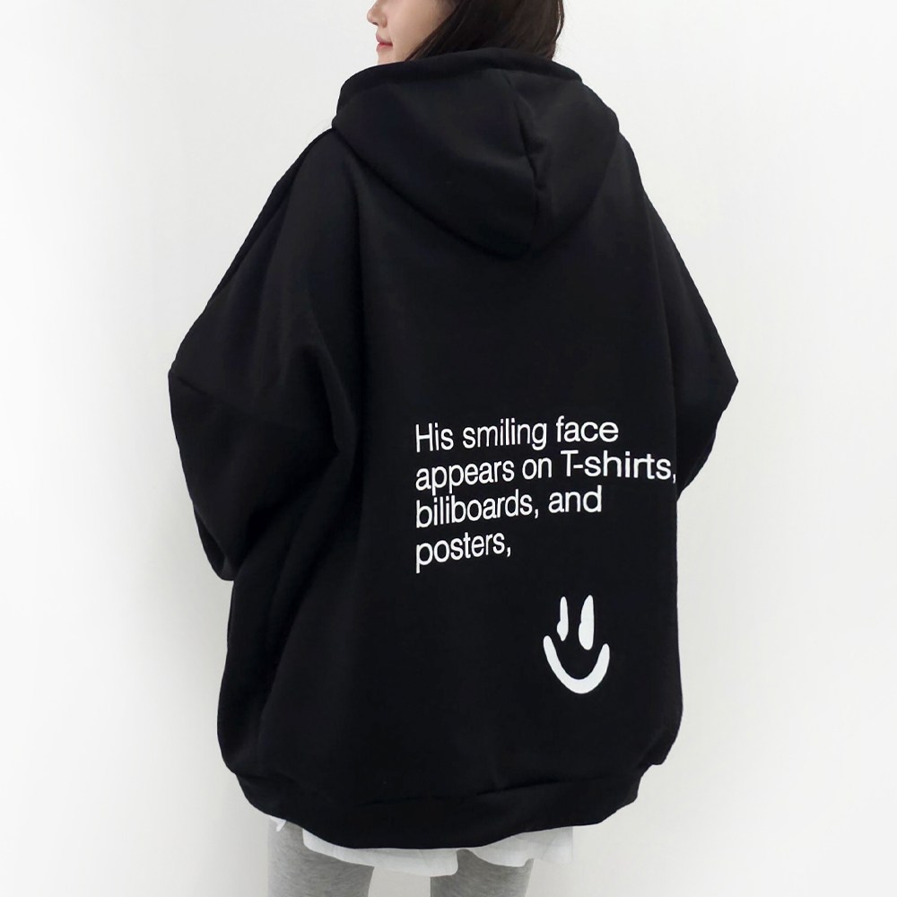 [4XL, 2COLOR] 스마일링 후드티 (기모ver.) 55~99까지 빅사이즈 오버사이즈 남여공용 홈웨어 박스 후드 26,900원