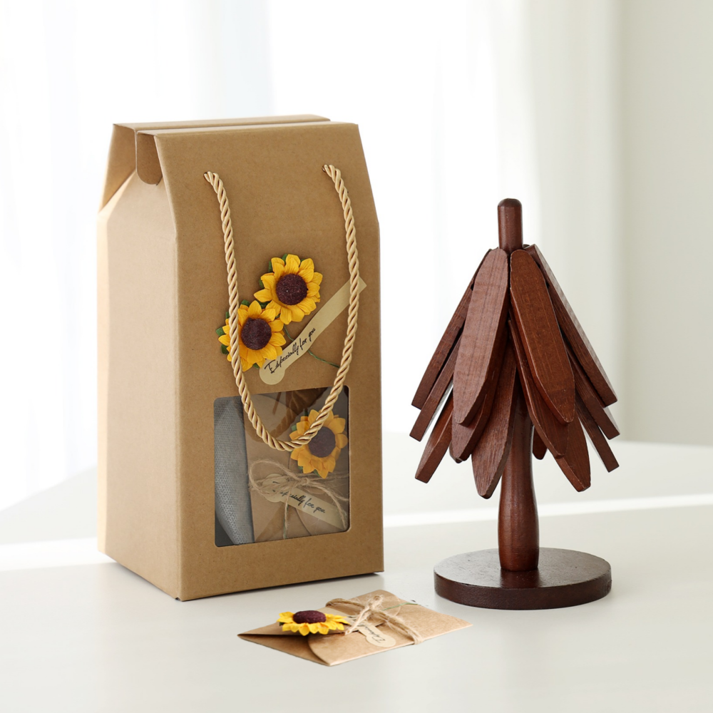 햇살담긴집 인테리어 트리 냄비받침 원목 우드 집들이선물 선물포장, 1개, 월넛 18,510원