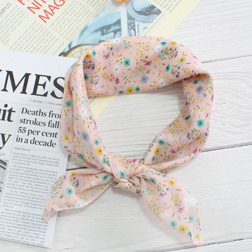 렌느 여성손수건 아사 가제 면 쁘띠 목손수건 플라워 꽃무늬 미니 쁘띠 스카프 선물 5,190원