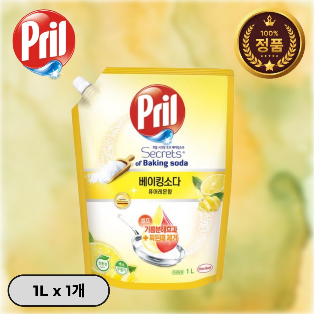 프릴 시크릿오브 베이킹소다 퓨어레몬향 리필, 1L, 1개 8,320원