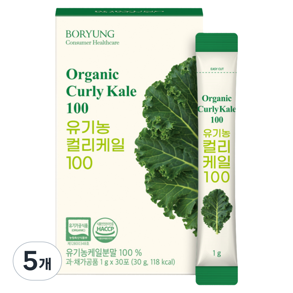 보령 유기농 컬리케일 100 분말 30p, 30g, 5개, 현재가 58,000원