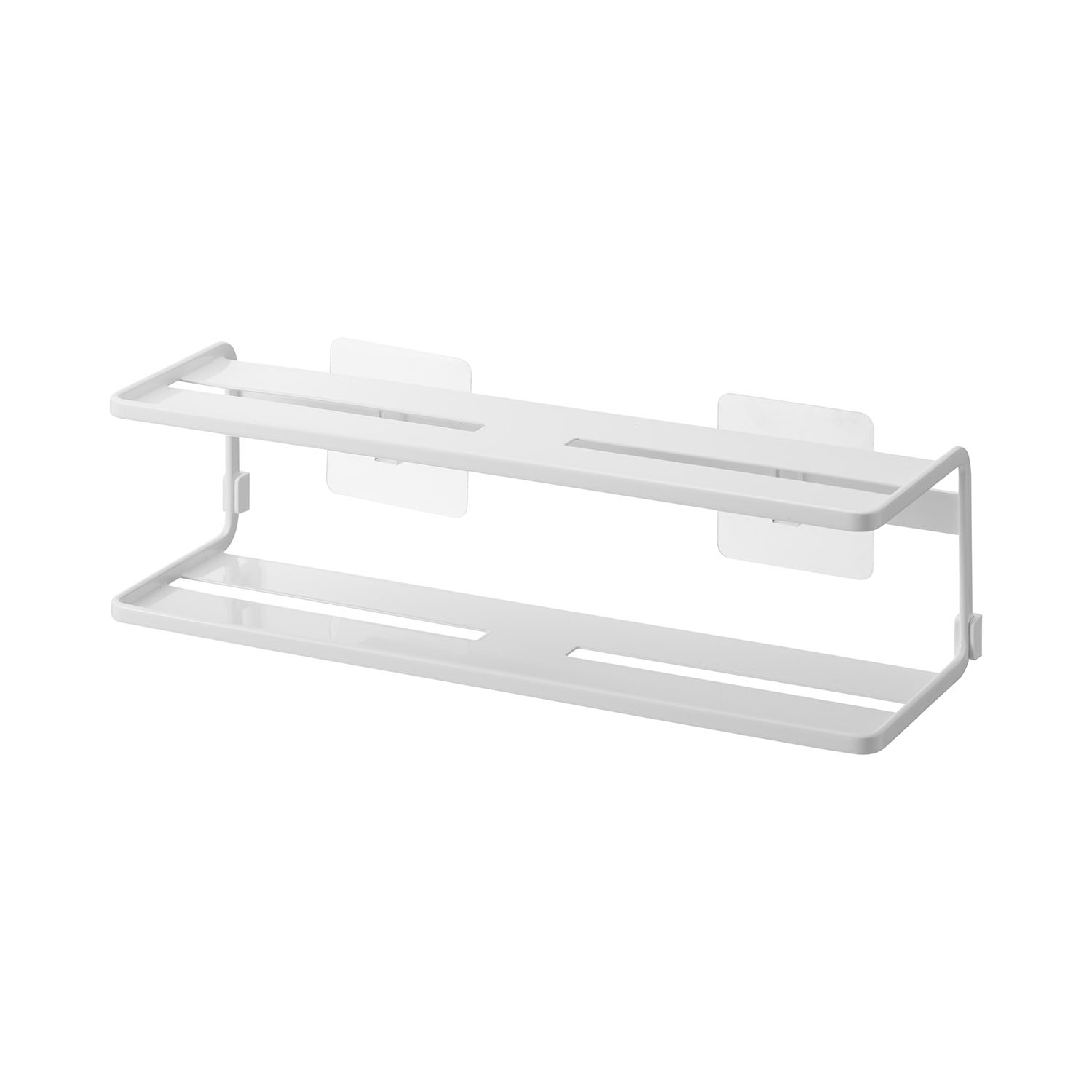 야마자키실업 접착식 걸이형 수납 선반 2단 타워 2173/2174, 화이트, 1개 34,100원