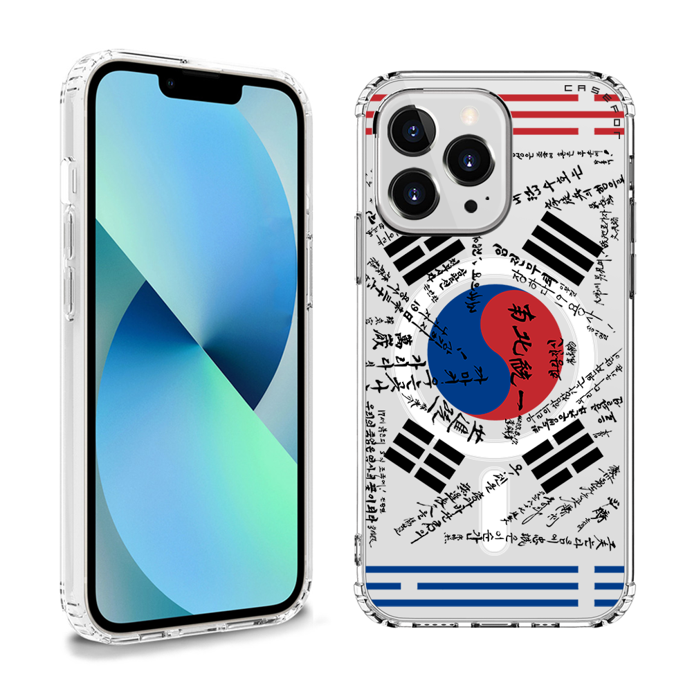 케이스포 경주학도병 서명문 태극기 디자인 맥세이프 에어엣지 클리어 쉴드 케이스 28,000원