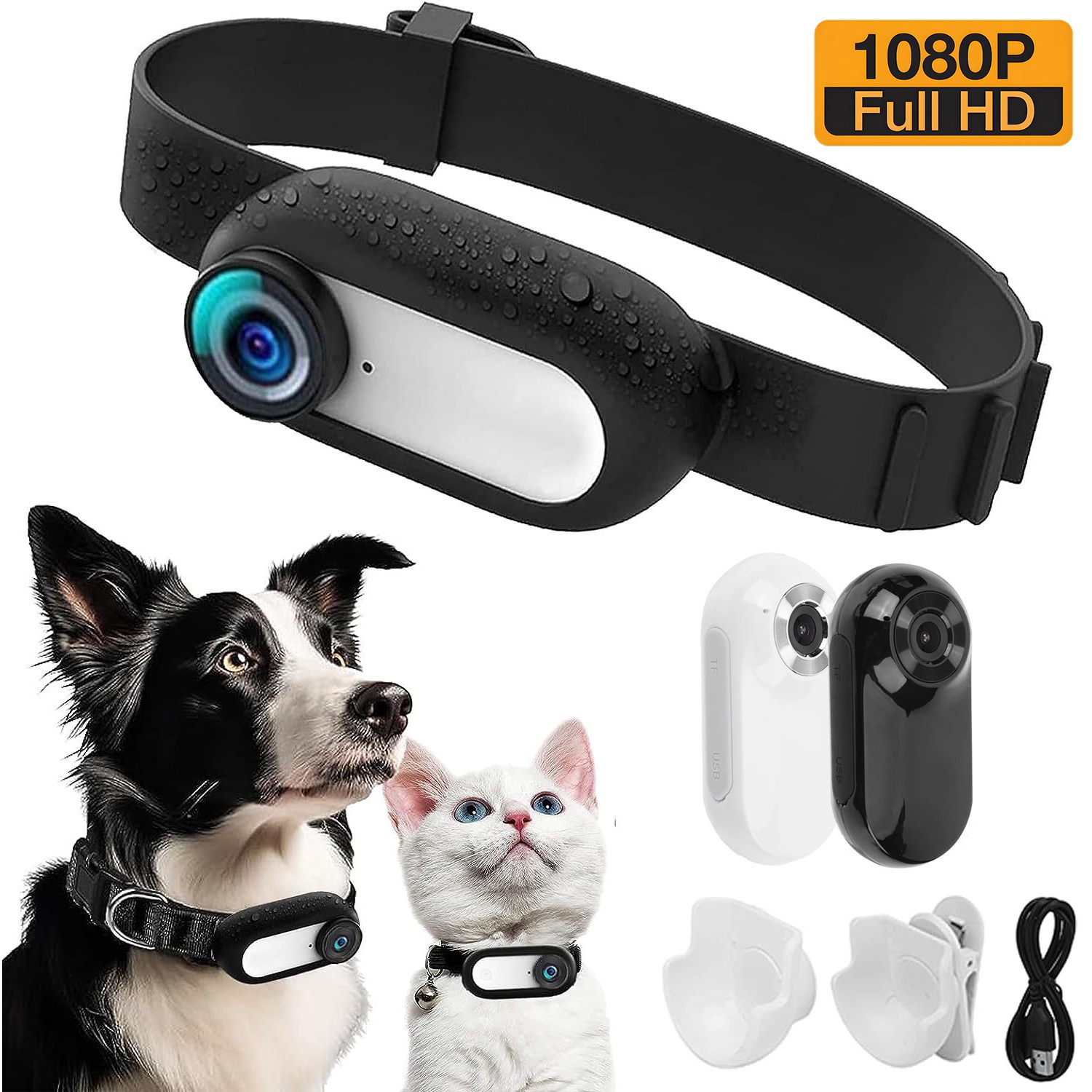 EMITAIM 다용도 HD 1080P 미니 액션캠 강아지 고양이 초소형 휴대용 바디캠 카메라 애완동물 카메라 42,660원
