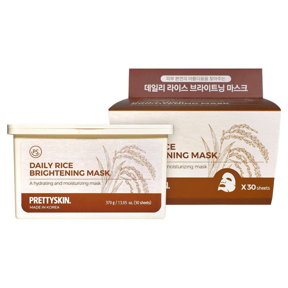 프리티스킨 데일리 라이스 브라이트닝 마스크, 1개, 30개입 11,900원