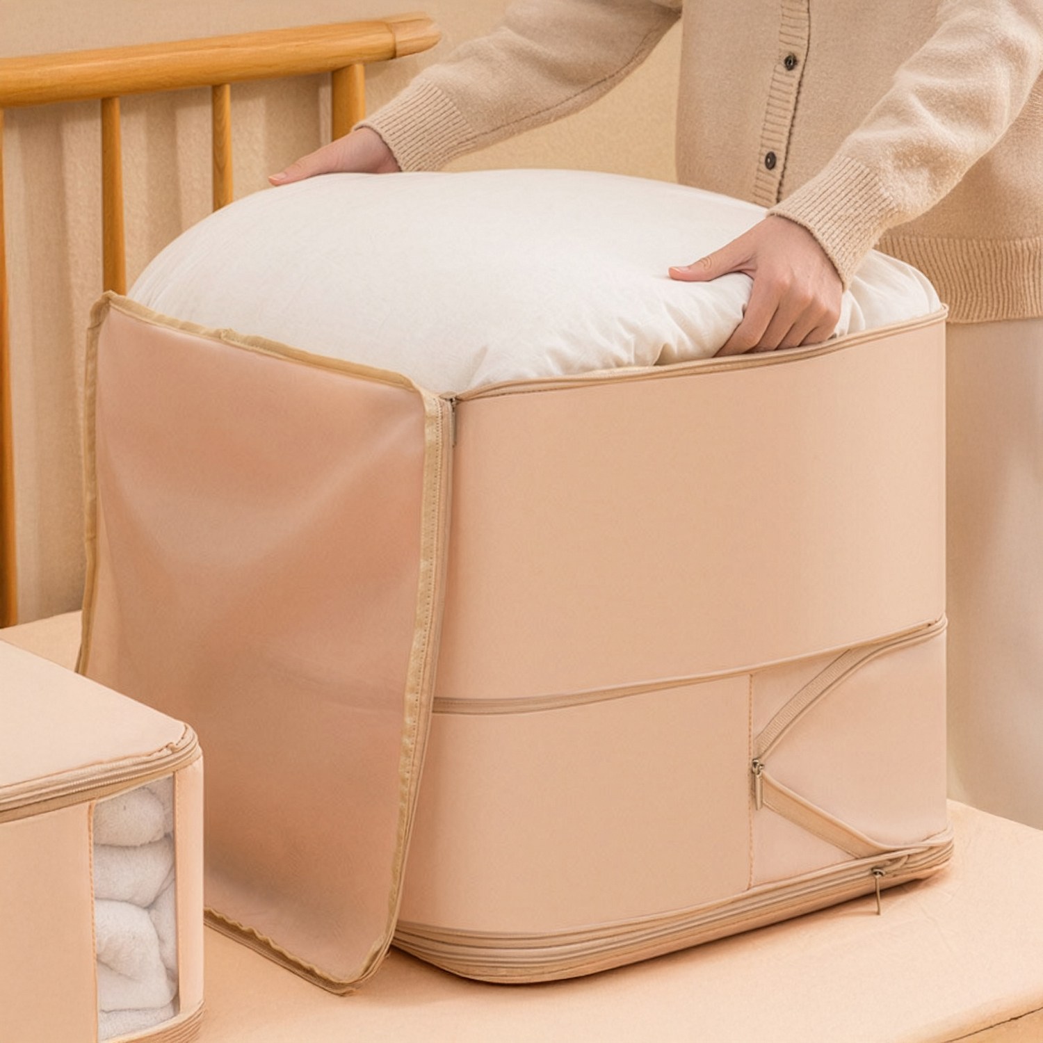 1+1 사은품 증정 펀앤파인 프리미엄 이불 압축 파우치 보관백 특대형 정리 압축팩 24,000원