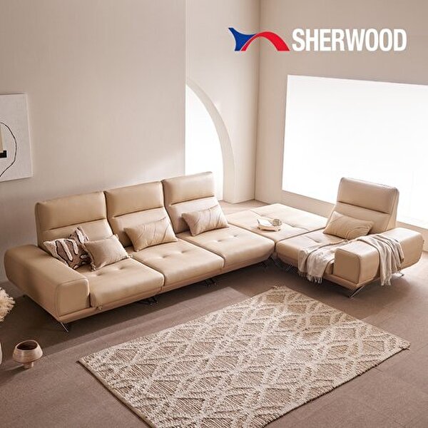 쉐우드가구 라이즈 8인용 코너형 이태리 천연통가죽 기능성 스윙 소파 3,388,000원