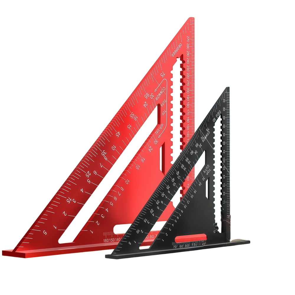 준성유통 목공용 삼각자 직각자 다용도 고강도 알류미늄 합금 마킹 각도자, 블랙7인치, 1개 11,900원