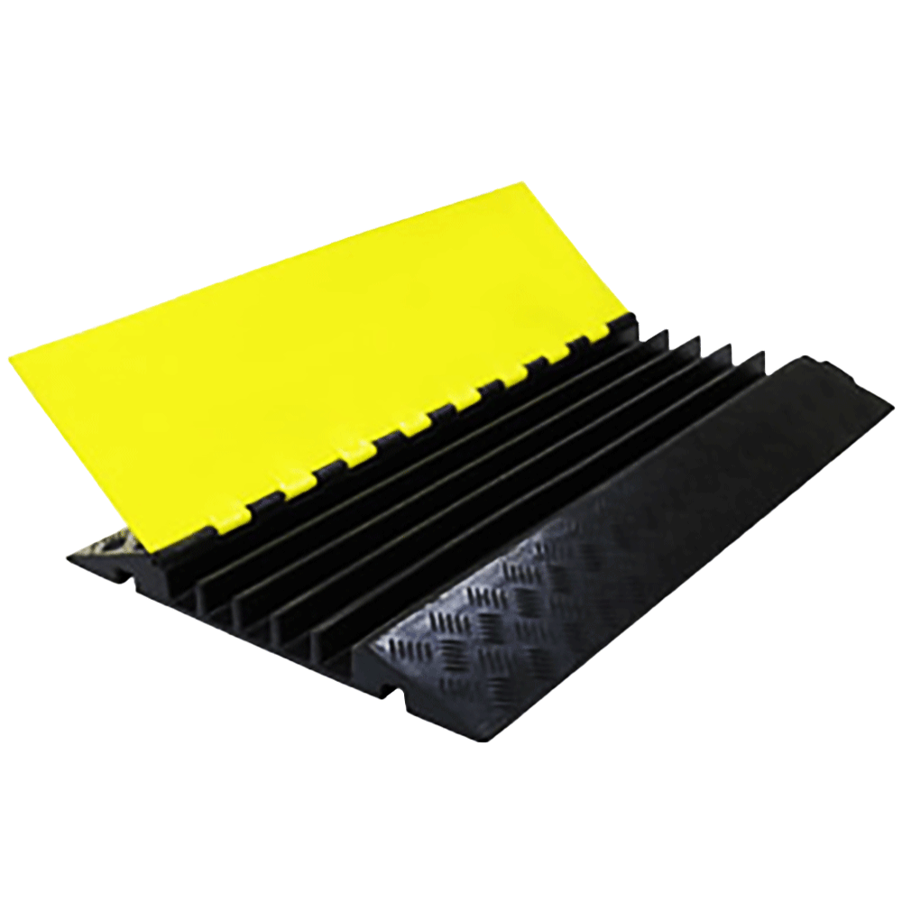 전선보호과속방지턱 1구 2구 3구 5구 케이블 덮개 커버, 1개, 검정+노랑커버 49,700원