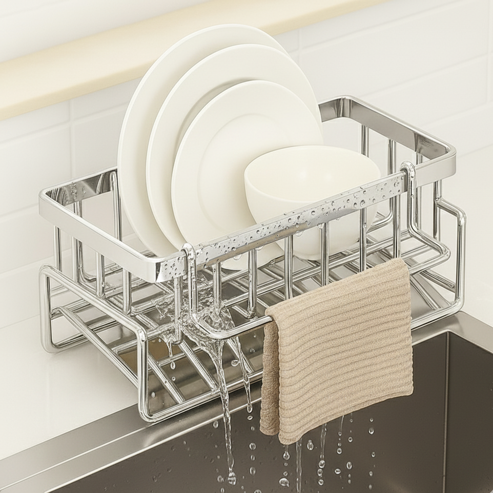 글로우포레 물빠짐 미니 식기 건조대, 1개, 실버, 1단 13,100원