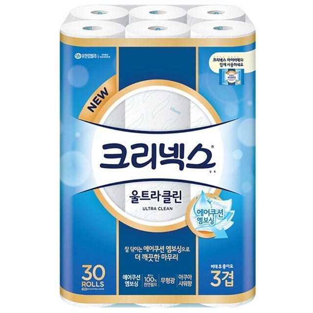 크리넥스 울트라클린 3겹 25m 30롤 화장지 29,500원