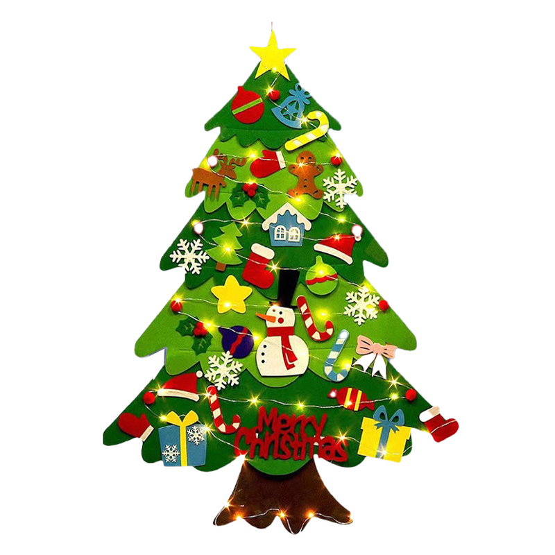 마다꾸미 DIY 크리스마스 트리 부직포 펠트 키트 5단 레터링 + 전구 세트 14,500원