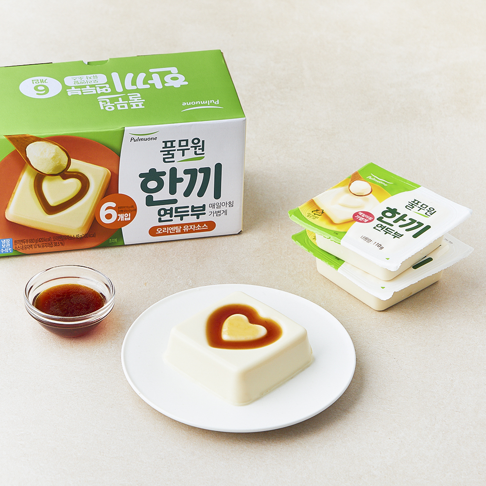 풀무원 한끼 연두부 + 오리엔탈 유자 소스 6개입 7,900원