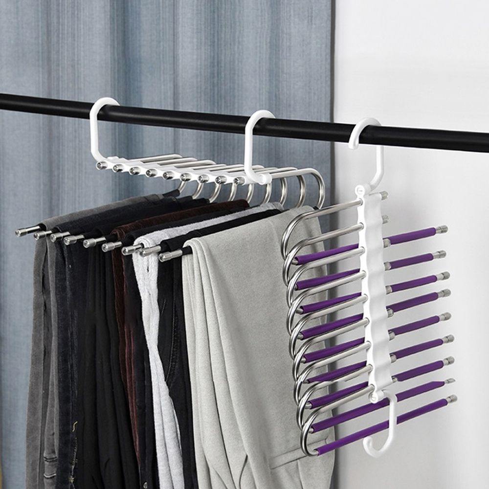 옷장 하의 스텐 논슬립 구김없는 5단 9단 바지걸이(1026EA) 15,240원