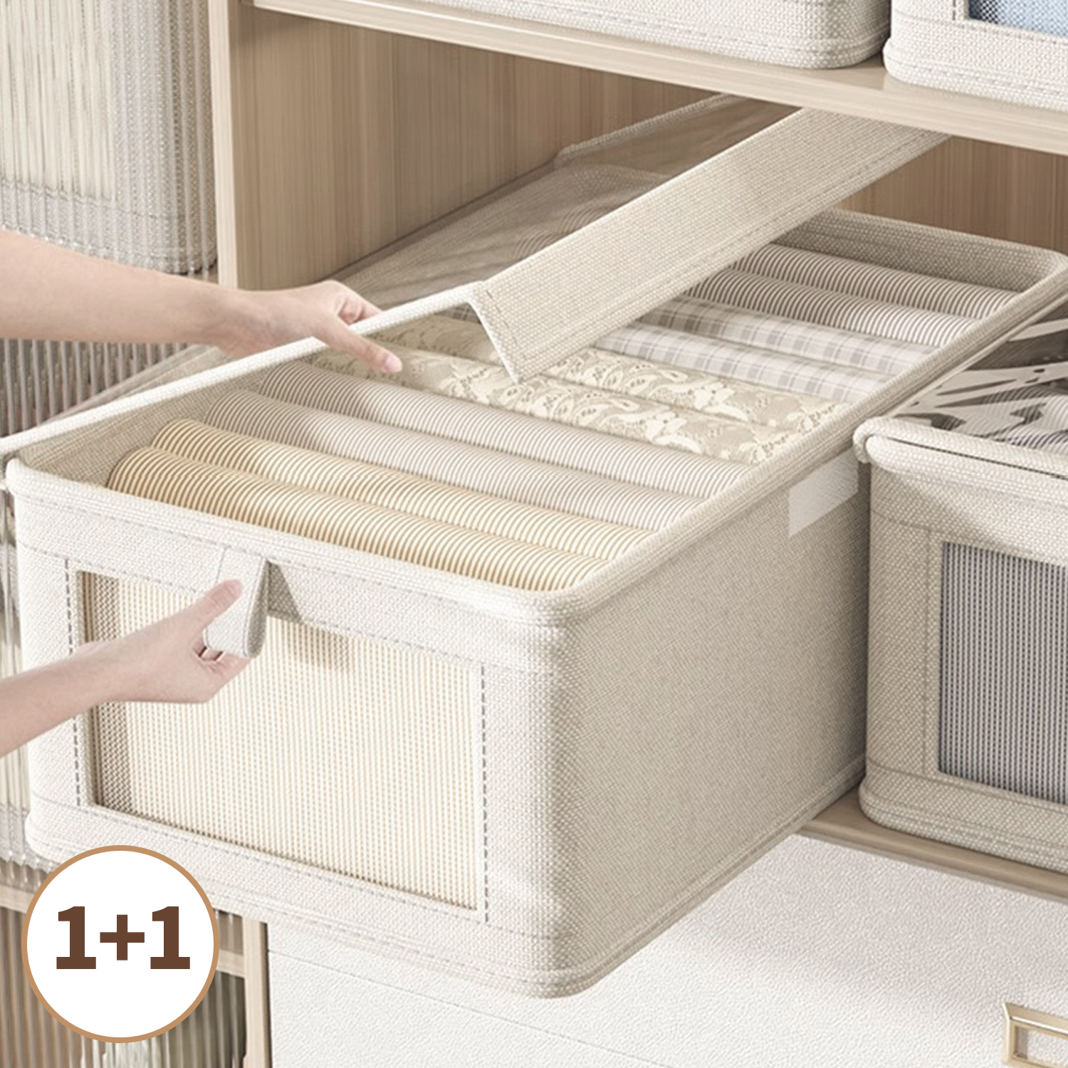 ZOZI 패브릭 리빙박스 먼지 걱정 없는 옷 정리 수납함 2P 13,800원