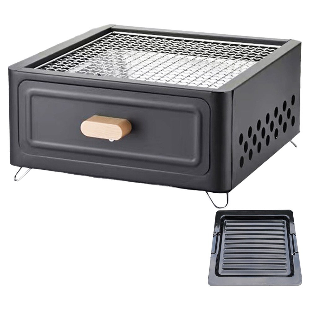 지피니 듀얼 캠핑 그릴 휴대용 구이 화로 + 전용 법랑 구이판 세트, 1세트 31,800원