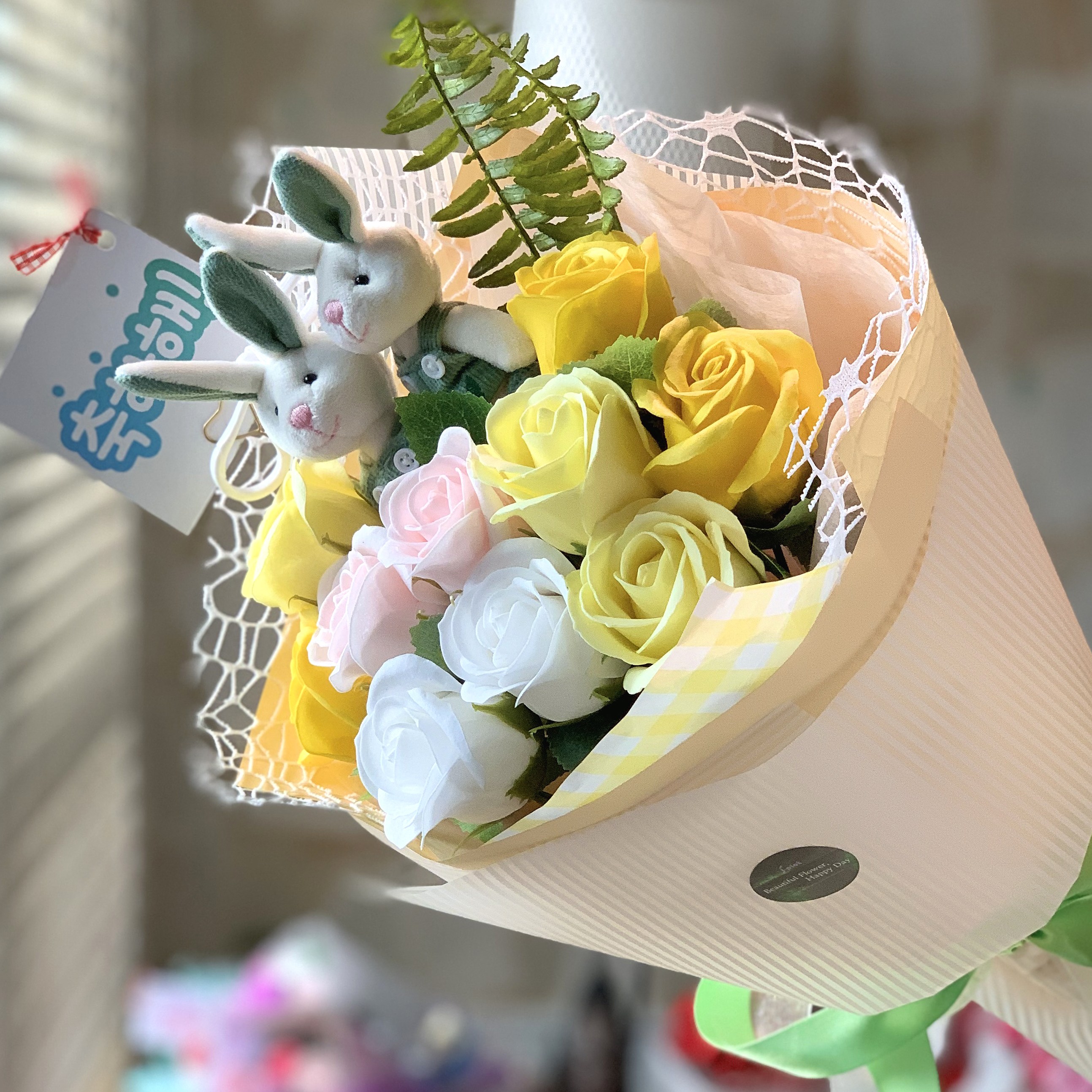멜빵토끼 비누꽃다발 졸업식 입학식 유치원 재롱잔치 연주회 발표회 시상식 축하선물 25,200원
