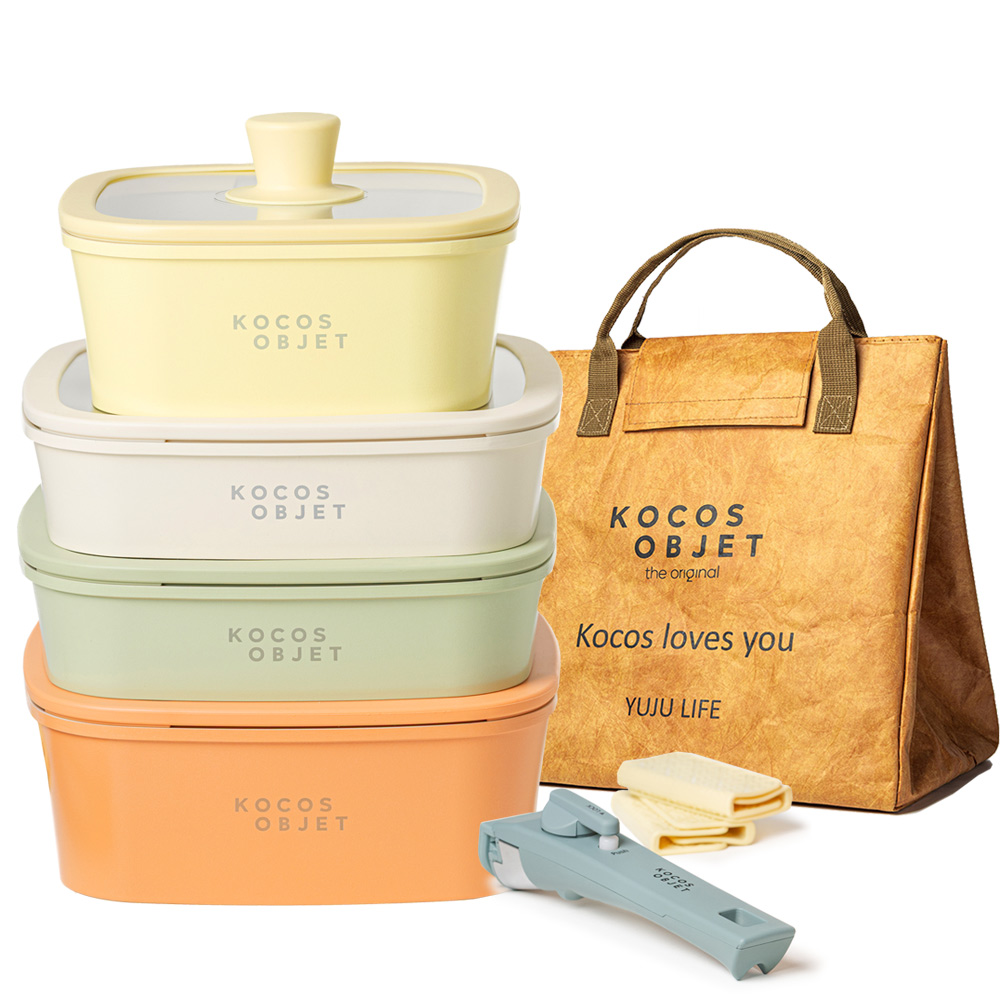 인덕션 멀티핸들 사각 쿡웨어 4종세트 파스텔(총11pcs)프라이팬 냄비 그릴팬 유리뚜껑 탈착식손잡이 가방증정 139,000원