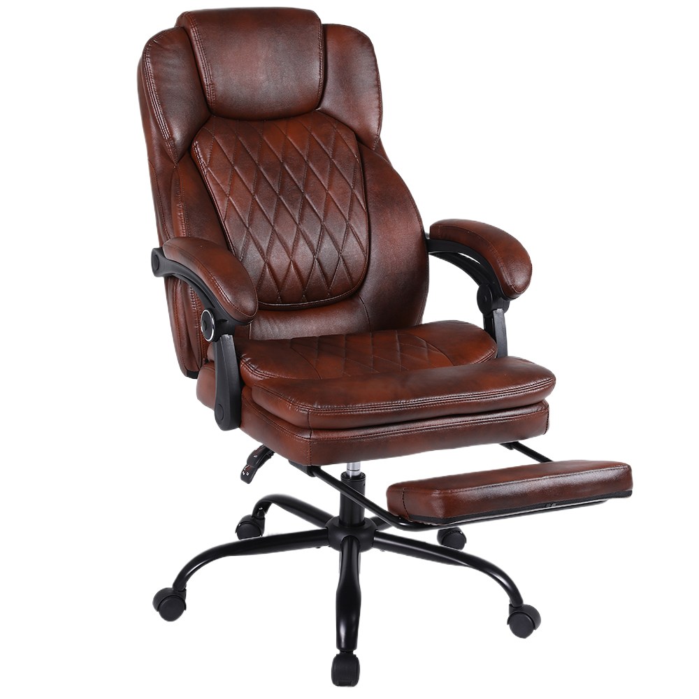 FLOGUOR 프리미엄 각도조절 리클라이너 게이밍 체어 사무실 낮잠 의자, 브라운 350,000원