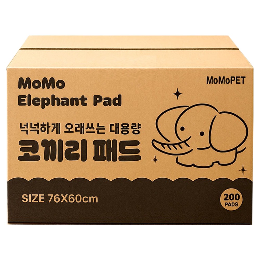 MOMOPET 강아지 코끼리 배변패드 레몬향, 1개, 200개입 34,900원