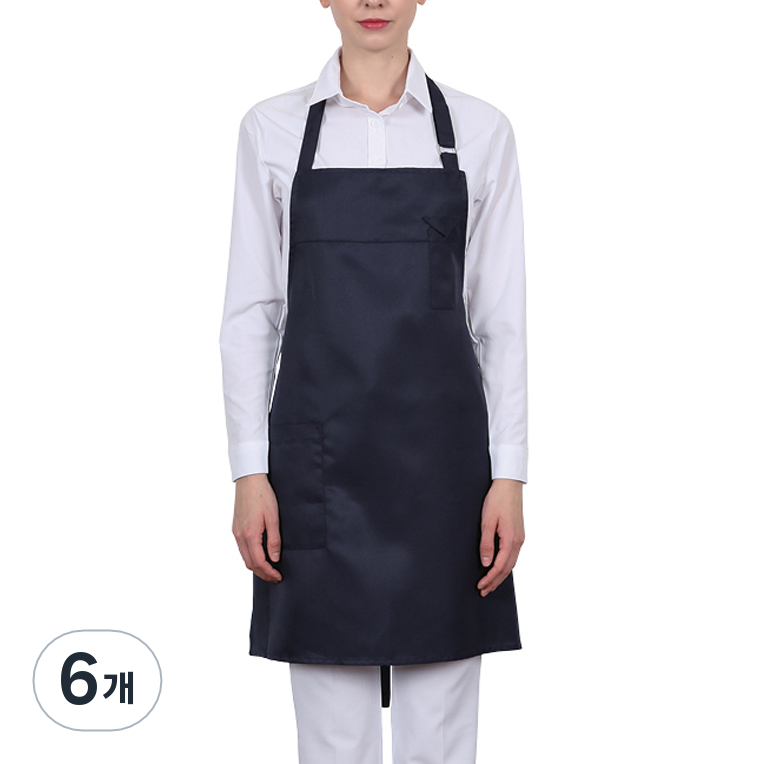 웰프런 목걸이형 버클장식 앞치마, 네이비, 6개 31,750원