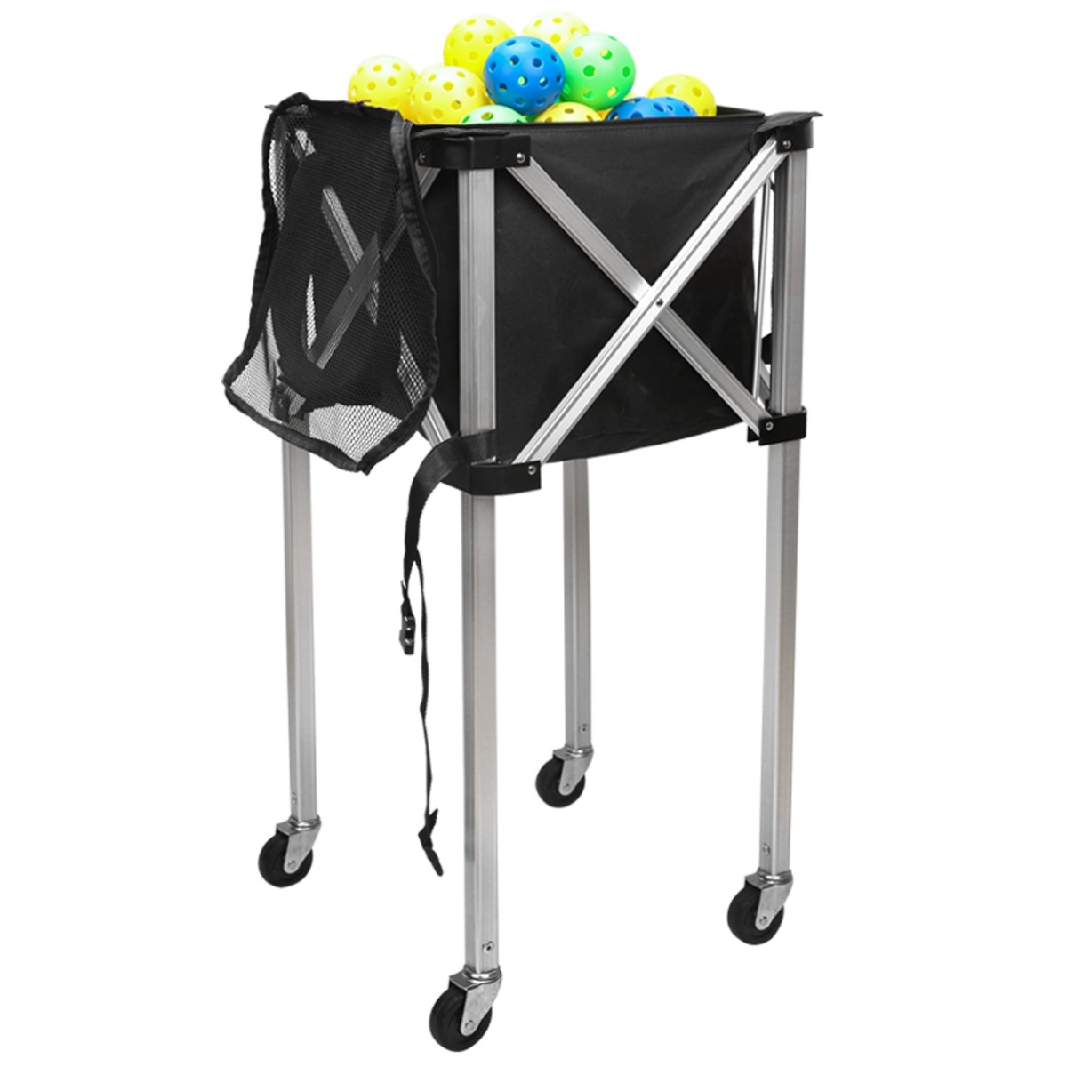 이동식 피클볼 카트 볼 수거 바구니, 알루미늄 실버 카트, 현재가 74,500원