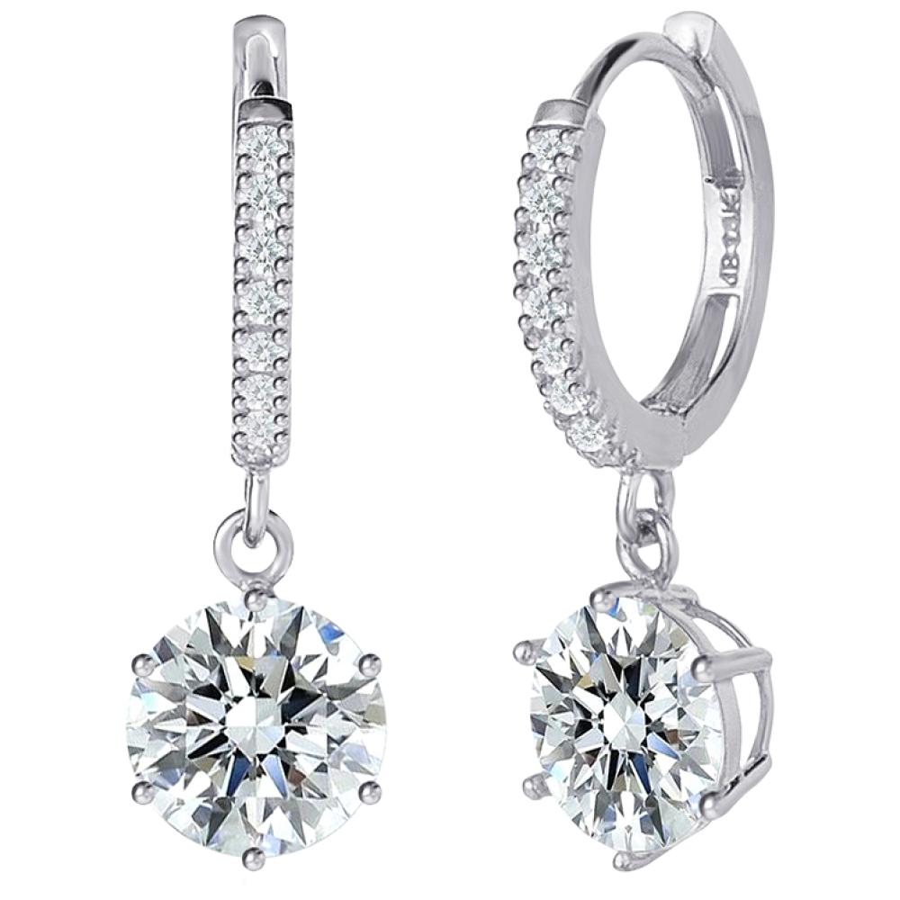 [GRA인증서/엑설런트컷] 0.5~1캐럿 남주 모이사나이트 솔리테어 다이아 원터치 귀걸이 MOER0009 165,000원