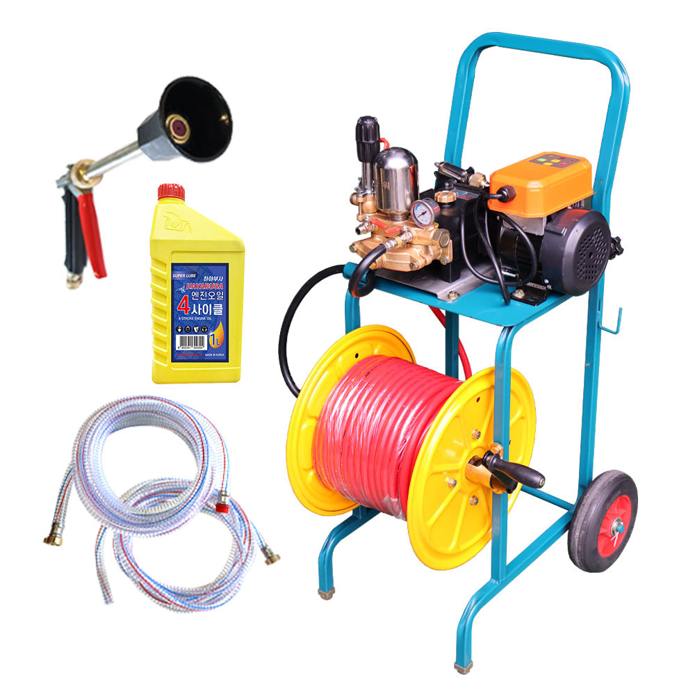 대덕테크 파워 분무기 2 이동식 전기 고압 동력 농약 주행식 살포기 100m 호스릴 포함 636,300원