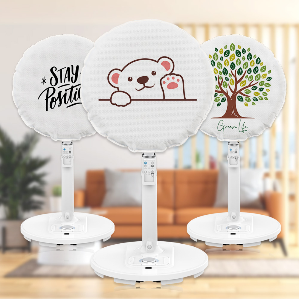 리빙위키 선풍기커버_부직포 보관 카바 벽걸이 스탠드 써큘레이터 덮개 패브릭 먼지 대형 샤오미 발뮤다 선풍기망, 안녕북극곰 3,900원