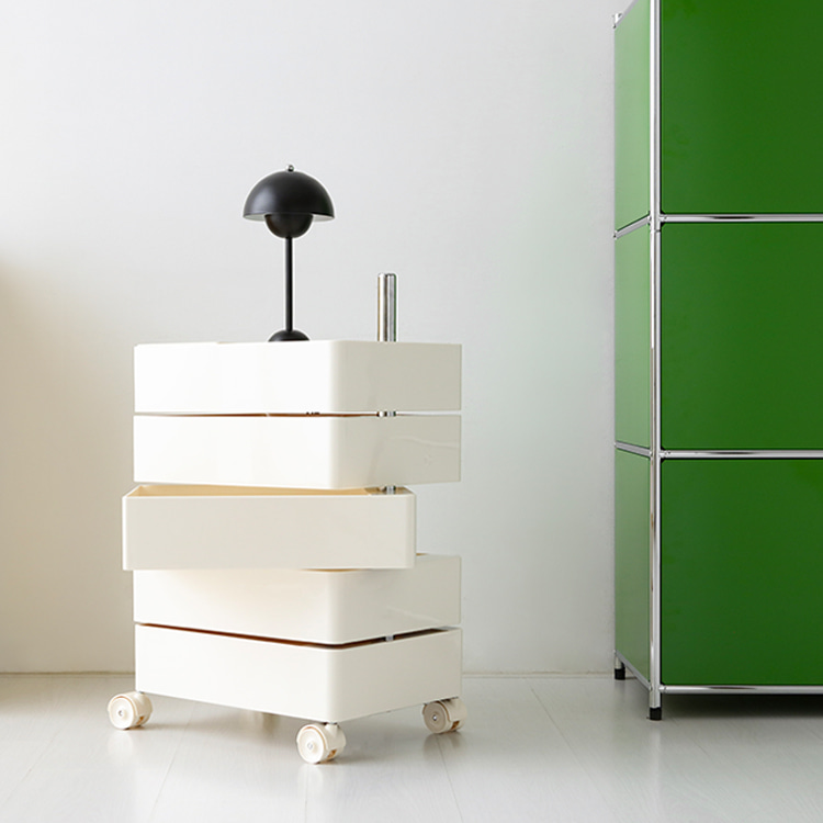 마켓비 빙그리 회전서랍 트롤리 5단, 크림 7097.6474 116,000원