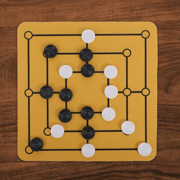 9Pcs Nine Men s Morris 체스 판 게임 세트 가족 축제 모임 전략 데스크탑 사고 개발 고무 마우스 13,700원