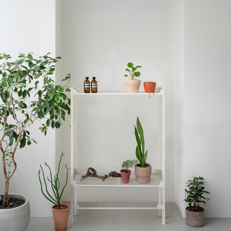 아임랙 녹방지 화분선반 슬림랙 600 x 300 x 900 mm +ㄷ자 보강대 세트, 크림화이트, 2단 69,200원