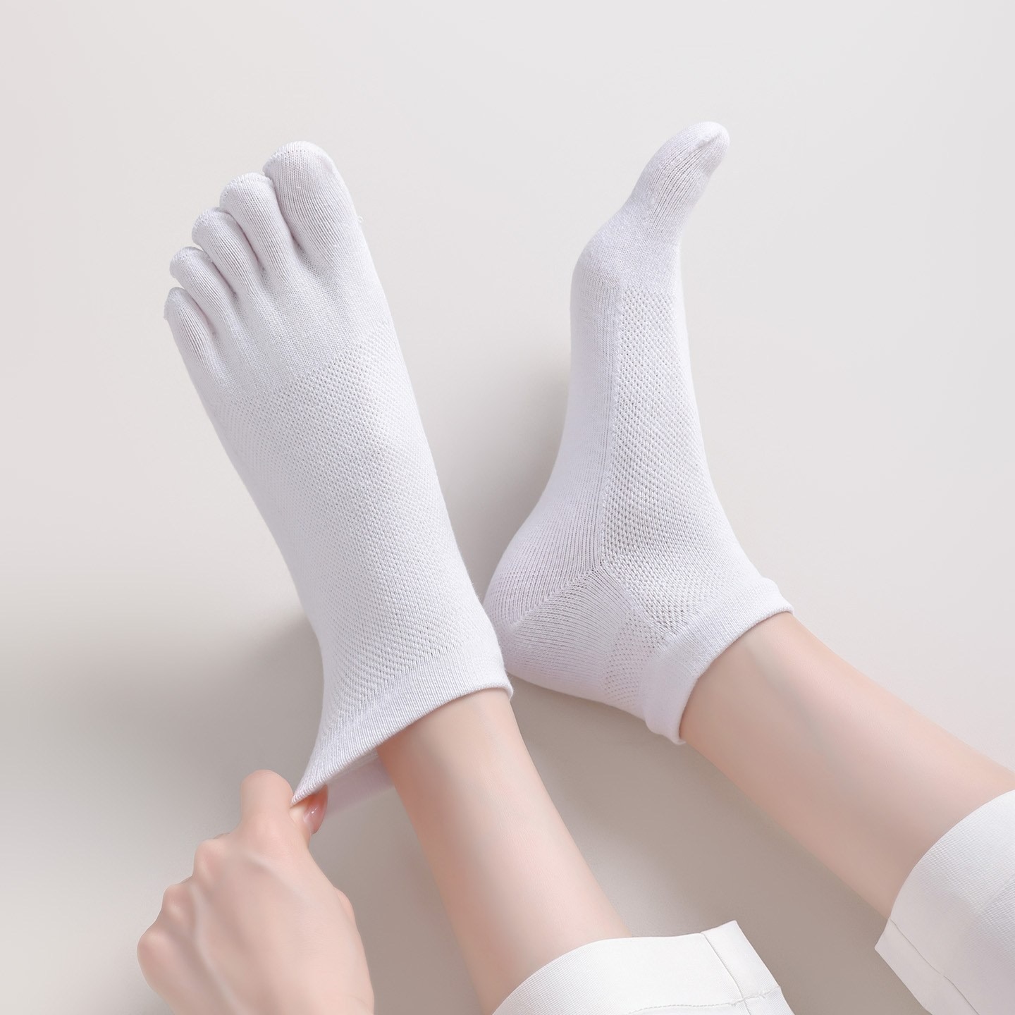 여성 발가락양말 향균면 메쉬 기능성 발가락 발목 양말 4종세트 10,900원