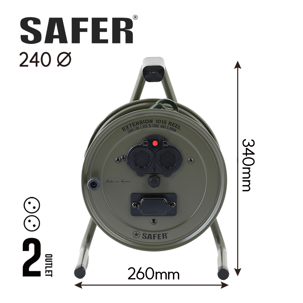 세이퍼 캡형 1015 2구 4구 릴선 차단기 전기 리드선 전기선 작업선 연장선 전선릴 63,000원