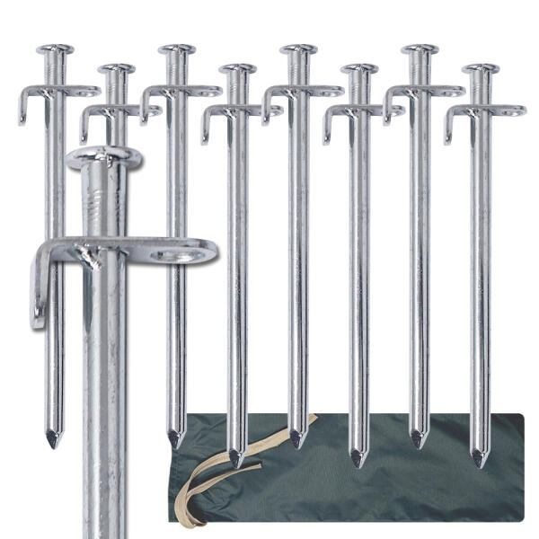 BUCK703 고강도 크롬 단조팩 35cm 8P+보관주머니 단조팩세트 텐트팩 캠핑팩 캠핑망치 텐트 타프 캠핑용품 8,400원